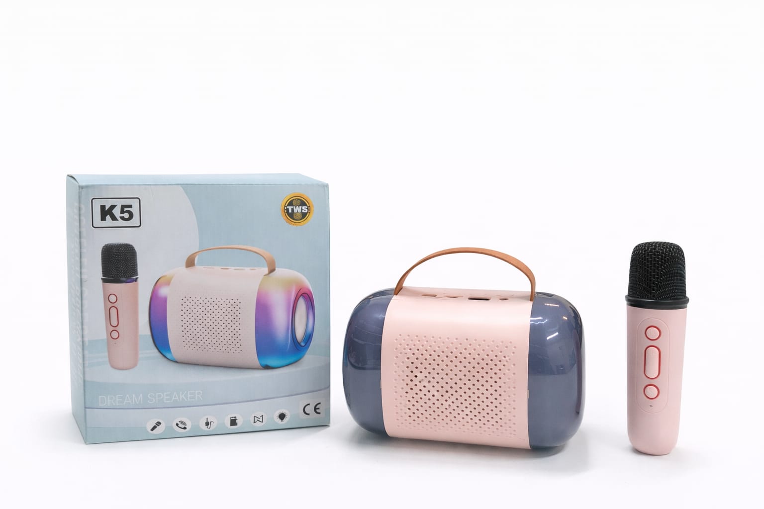 MIC_SPEAK,Karaoke-Lautsprecher mit Mikrofon Rosa